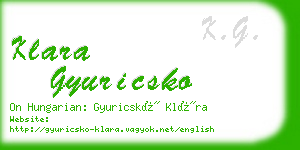 klara gyuricsko business card